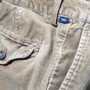 Vintage Dockers Corduroy Pants Men 33x30 Brown Pleated Cuffed Straight. Y2K 2004